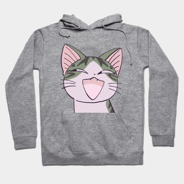 I draw pink pastel cheeky happy chi the kitten meme 3 / Chi's sweet home Hoodie by mudwizard